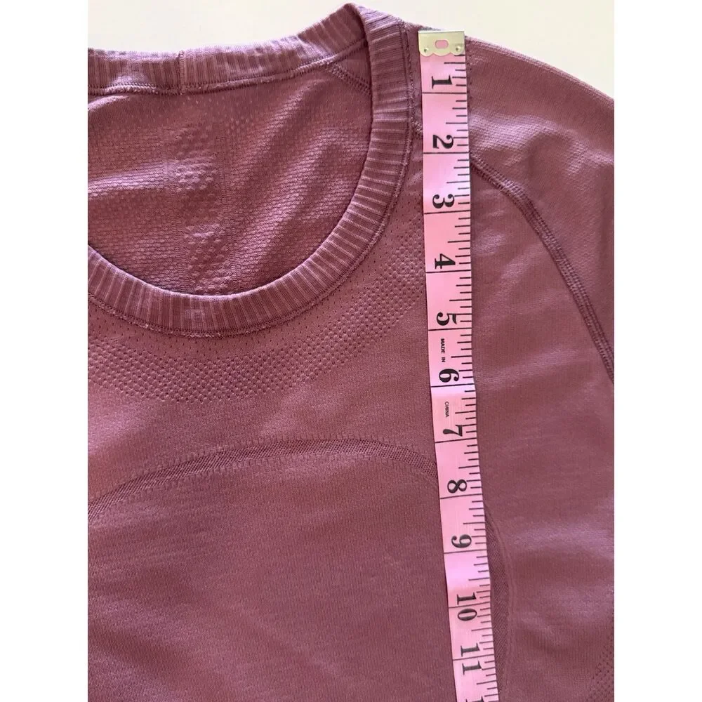 Lululemon Swiftly Tech Long Sleeve Shirt 8 Crew Neck Athletic Running Thumbholes